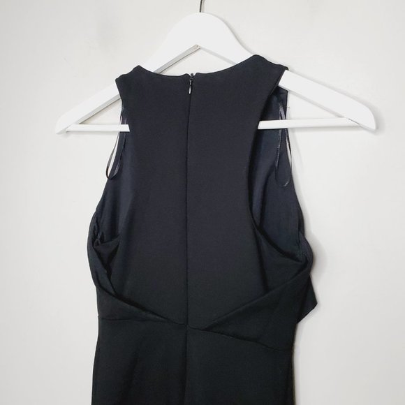 Zara Trafalduc Bodycon Dress Stretch Ruffle Cocktail Black S - Picture 12 of 13